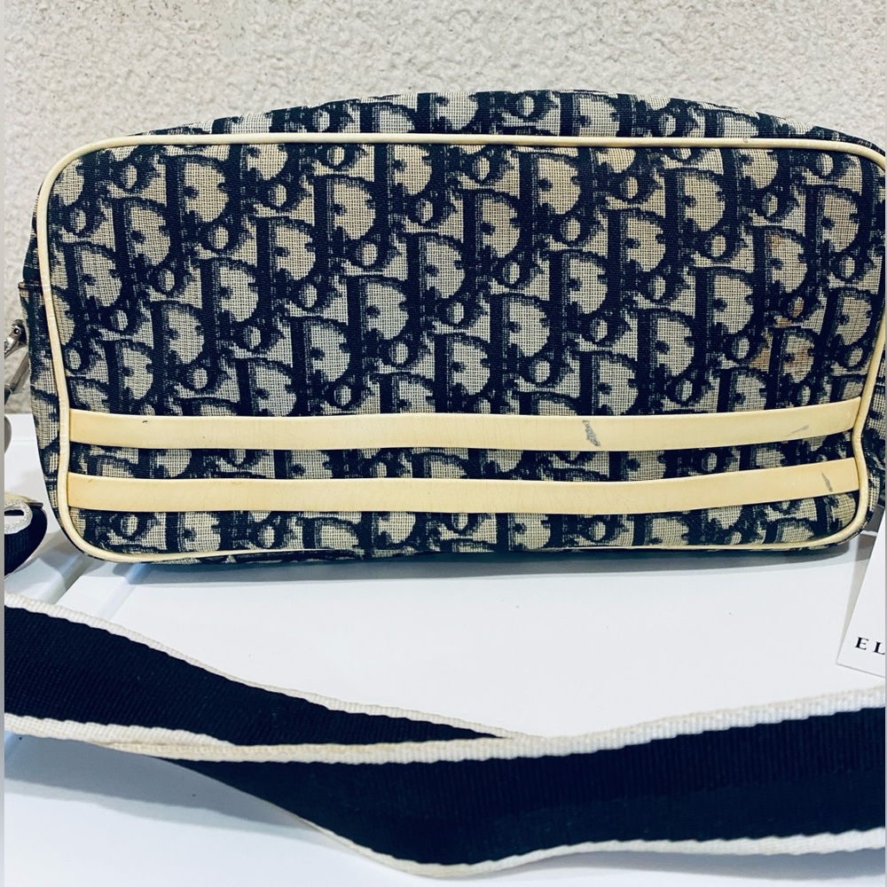 Dior Monogram Crossbody Bag in Black and Cream